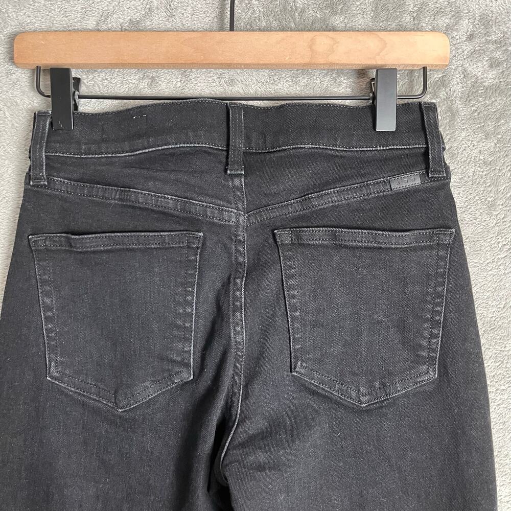 AYR Slim Straight Jeans Nox Black Wash Size 25 Classic Minimalist Preppy Cotton - Picture 3 of 6